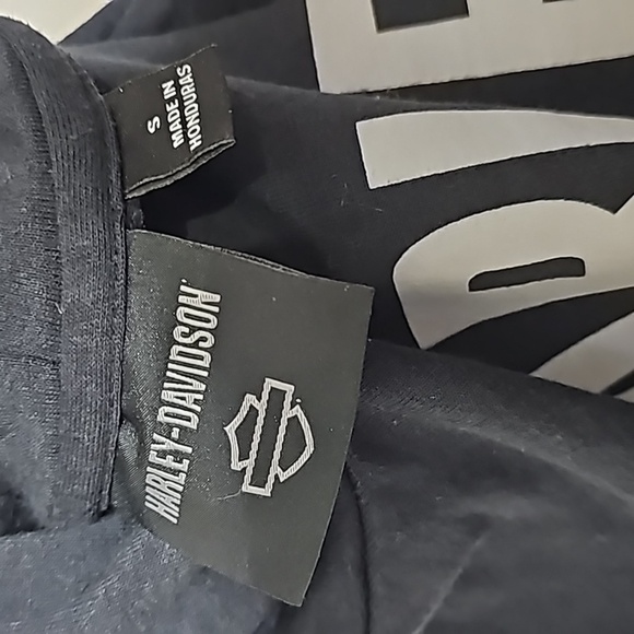 Harley Davidson Men's Foundation hoodie no drawstring size S Black Beauty - Picture 5 of 5